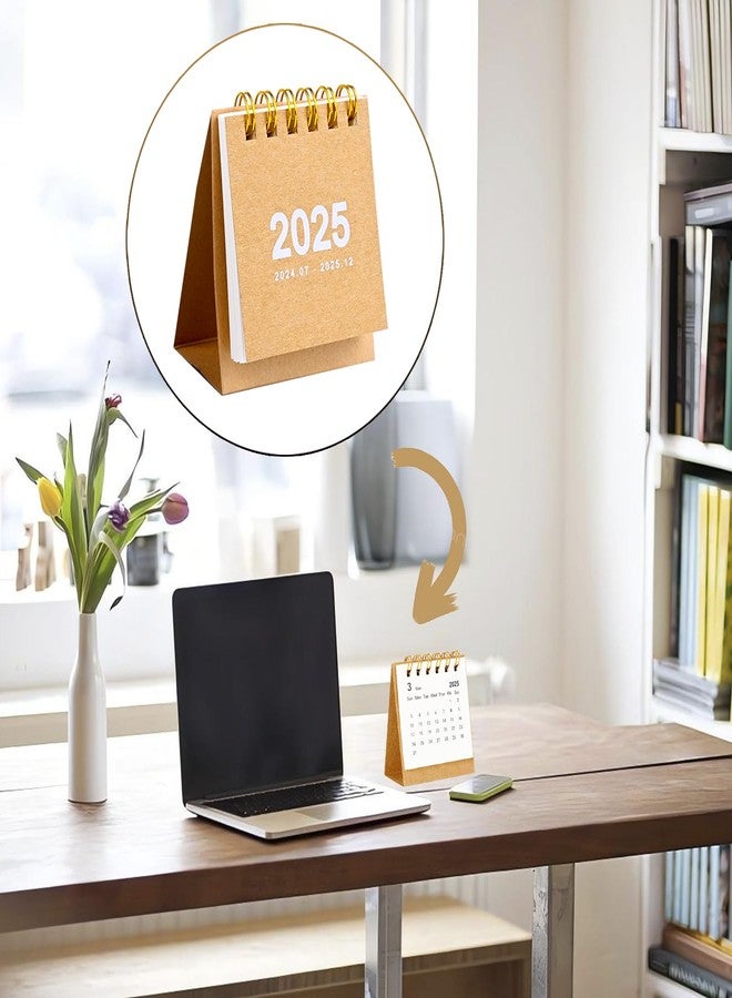 Vukasi 2Packs Mini Desk Calendar 2025-2026, Small Standing Flip Desk Calendar 2026, July 2025 until Dec 2026 Monthly Desktop Calendar for Daily Schedule School Office Supplies - Image 4